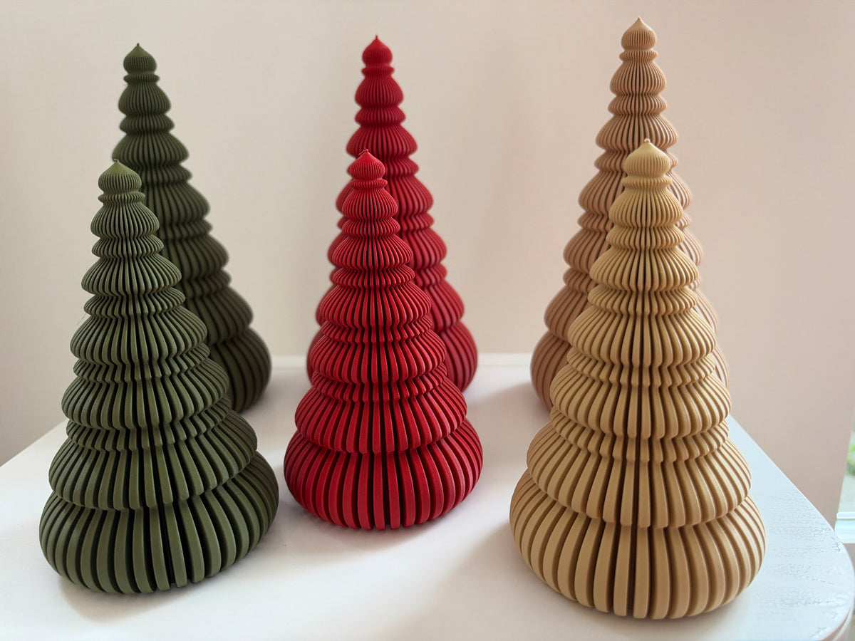Nordisk 3D-printet julepynt med moderne juletræ
