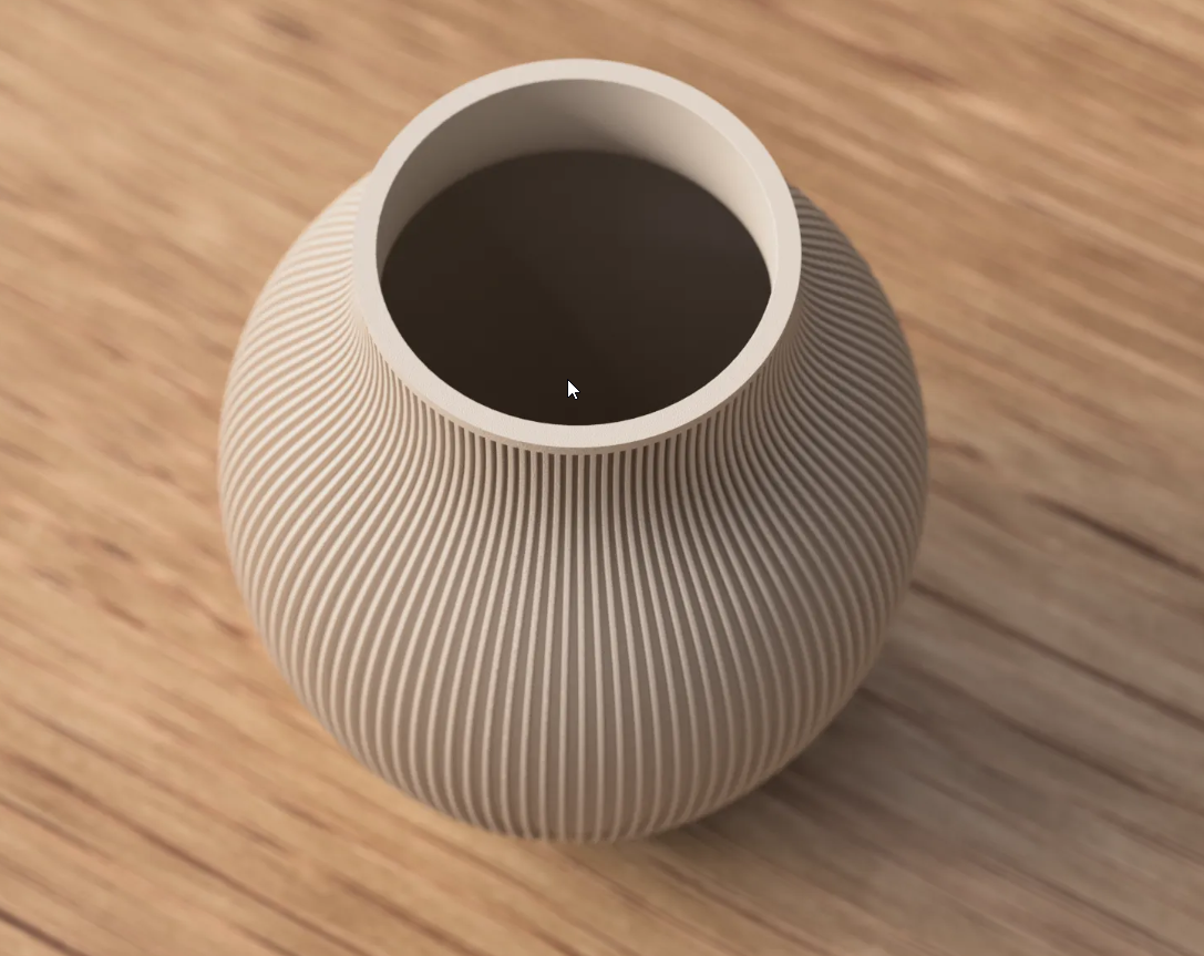 🏺 Moderne 3D-printet vase – Japandi-design