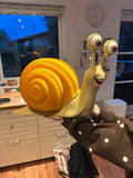 🐌 Sjov kæmpe snegl 35 cm – vælg selv farverne