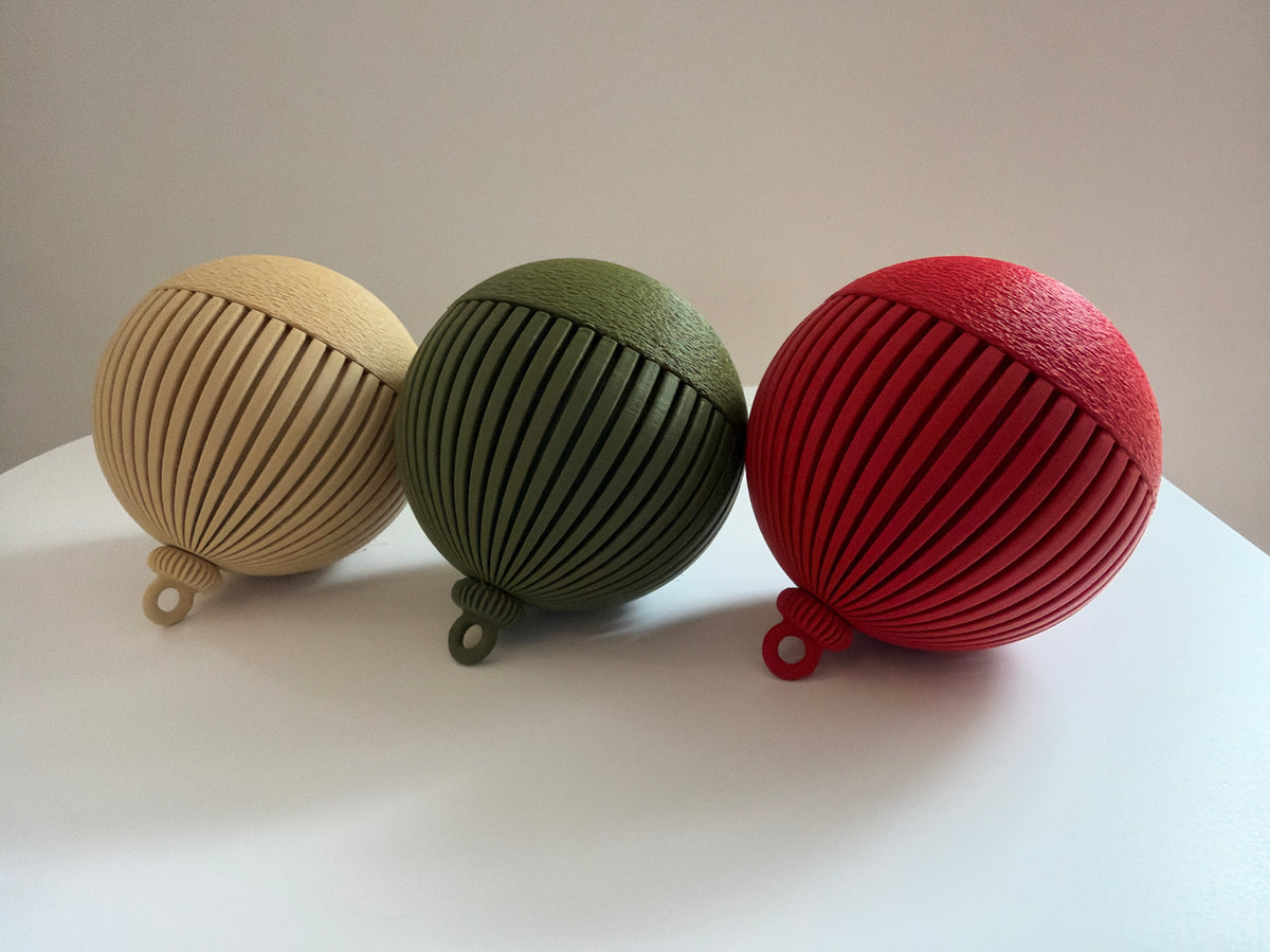 Japandi-julekugle i moderne 3D-printet design