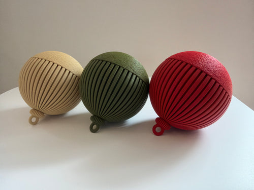 Japandi-julekugle i moderne 3D-printet design