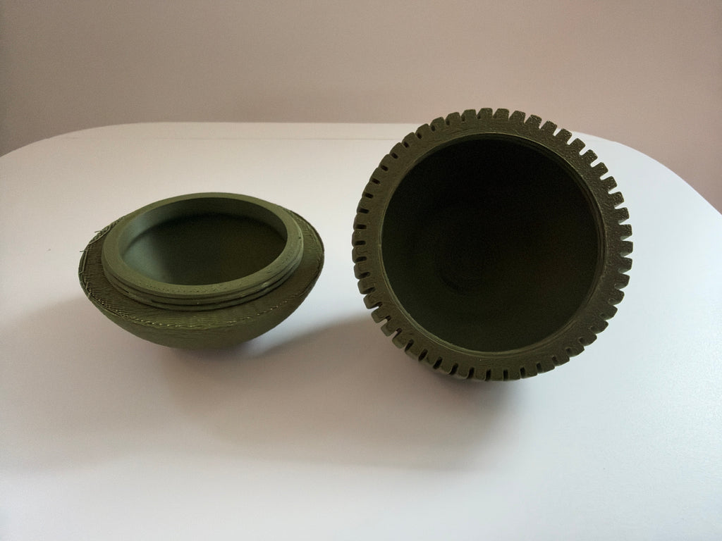 3D-printet Japandi-julekugle på 7 cm til juletræet
