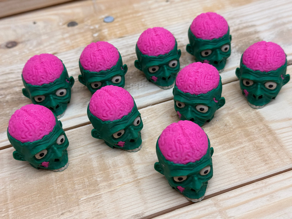 🧟 Søde zombiehoveder – Halloweenpynt 🧟